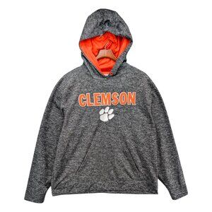 Clemson Tigers Hoodie Mens Heather Grey Orange Tiger Paw Top of the World Sz XXL